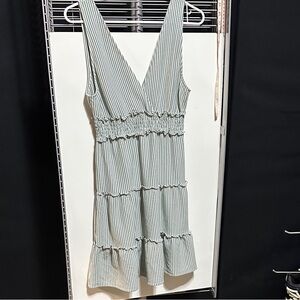 American Eagle Outfitters Gray Striped Mini Dress